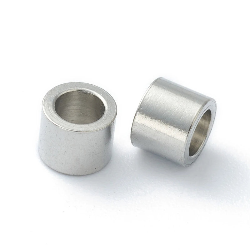 200pcs 304 Stainless Steel Tube Beads 5mm for DIY Bracelet Necklace
