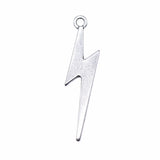200pcs Antique Silver Lightning Charms 34x8mm DIY Jewelry Findings