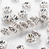 200pcs Brass Rhinestone Spacer Beads - 4 5 6 8mm
