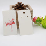 200pcs Earring Display Cards Red Bird Colorful Branch Printed Paper
