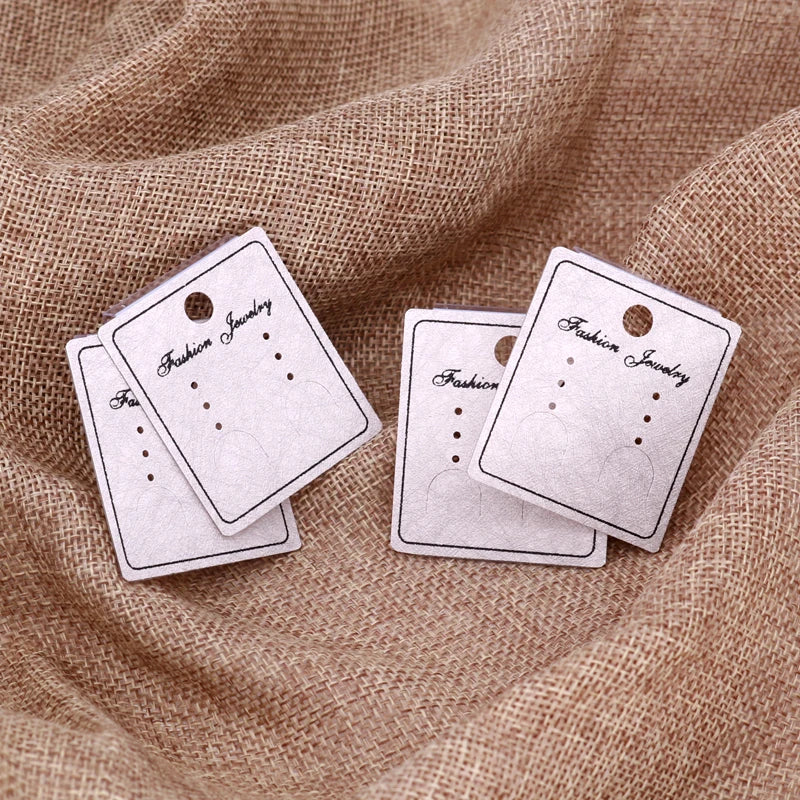200pcs Earrings Display Cards 4x4.5cm Holder for Ear Ornament