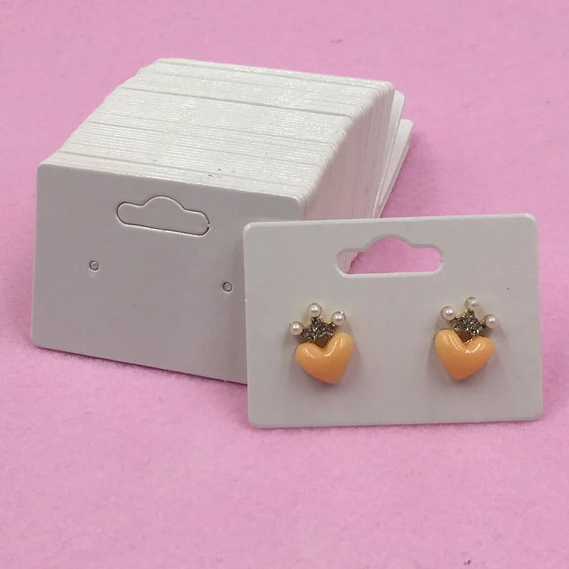 200pcs Earring Cards 5x3.5cm Paper Jewelry Display Vintage Classic Packaging