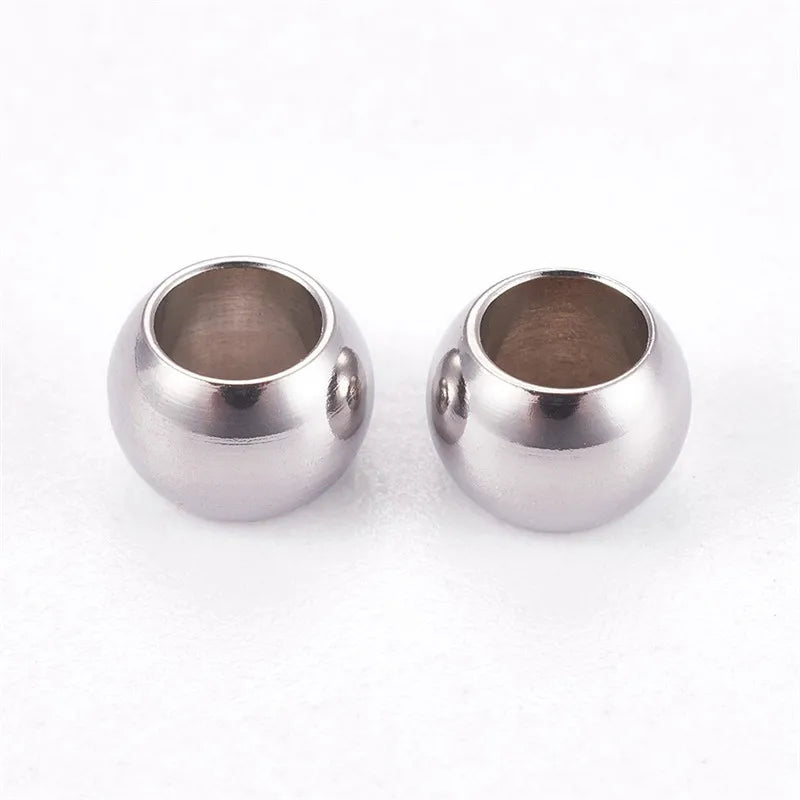 200pcs 5x3mm Stainless Steel Spacer Beads for Jewelry Making DIY