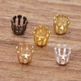 200pcs Metal Brass Filigree Stamen Flower Charms Bead Caps - DIY Jewelry Making