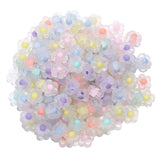 200pcs 6*13mm Frosted Acrylic Flower Spacer Beads Necklace Bracelets DIY