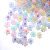 200pcs 6*13mm Frosted Acrylic Flower Spacer Beads Necklace Bracelets DIY