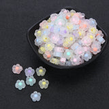 200pcs 6*13mm Frosted Acrylic Flower Spacer Beads Necklace Bracelets DIY