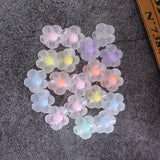 200pcs 6*13mm Frosted Acrylic Flower Spacer Beads Necklace Bracelets DIY