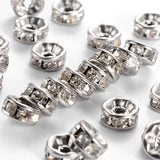 200pcs 316 Stainless Steel Spacer Beads DIY Jewelry with Rhinestone