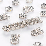 200pcs 6x3mm Rose Crystal Rondelle Spacer Beads