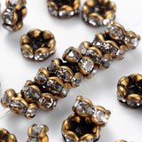 200pcs 6x3mm Rose Crystal Rondelle Spacer Beads