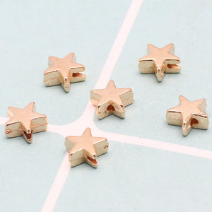 200pcs 6x6mm Color/Silver CCB Star Beads Spacer for Jewelry Making DIY