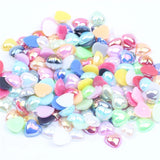 200pcs Hearts Pearl Loose Bead DIY Craft Supplies Clothes Decor Nail Phone Patch
