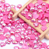 200pcs Hearts Pearl Loose Bead DIY Craft Supplies Clothes Decor Nail Phone Patch