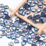 200pcs Hearts Pearl Loose Bead DIY Craft Supplies Clothes Decor Nail Phone Patch