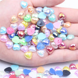 200pcs Hearts Pearl Loose Bead DIY Craft Supplies Clothes Decor Nail Phone Patch