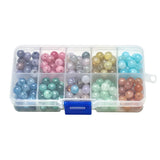 200pcs 8mm Crackle Glass Beads Round Crystal for DIY Jewelry Making