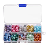 200pcs 8mm Crackle Glass Beads Round Crystal for DIY Jewelry Making