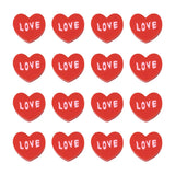 200pcs Red Heart Polymer Clay Beads LOVE Spacer Loose Beads