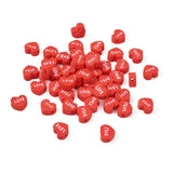 200pcs Red Heart Polymer Clay Beads LOVE Spacer Loose Beads
