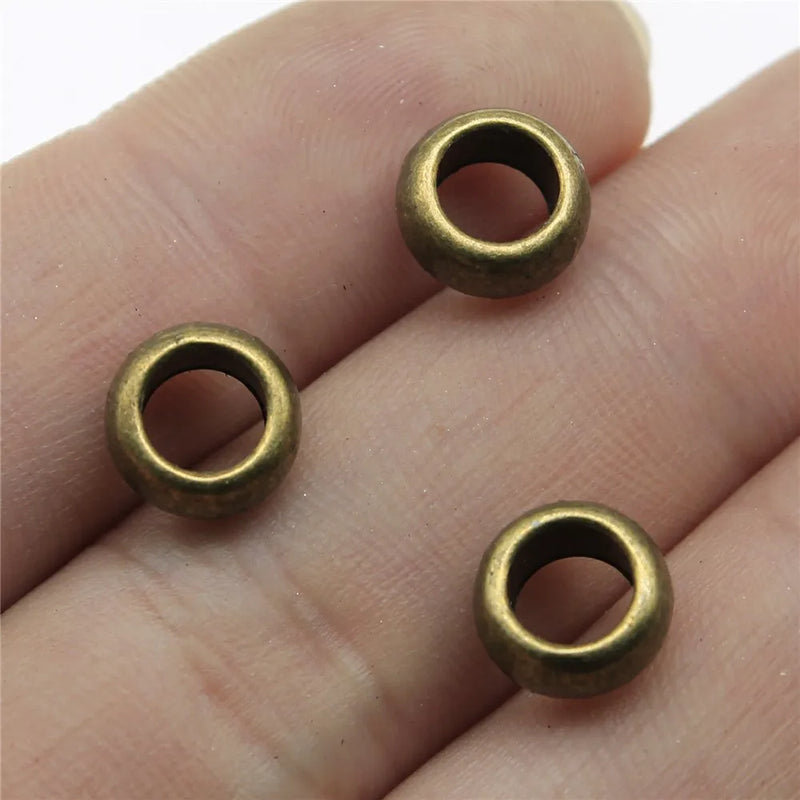 200pcs 9x9x4mm Glossy Charm Spacers Beads for Jewelry Making Accessories