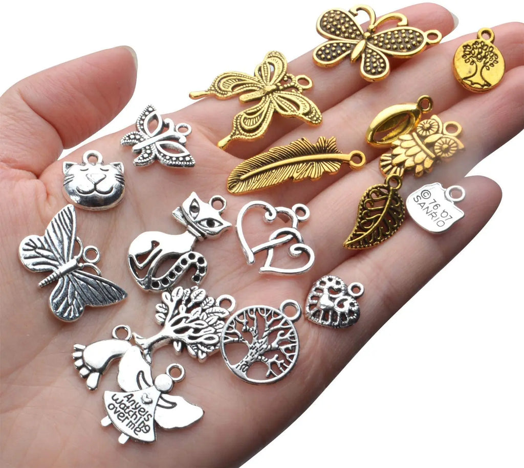 200pcs Vintage Charms Tibetan Alloy Pendant for Jewelry Making