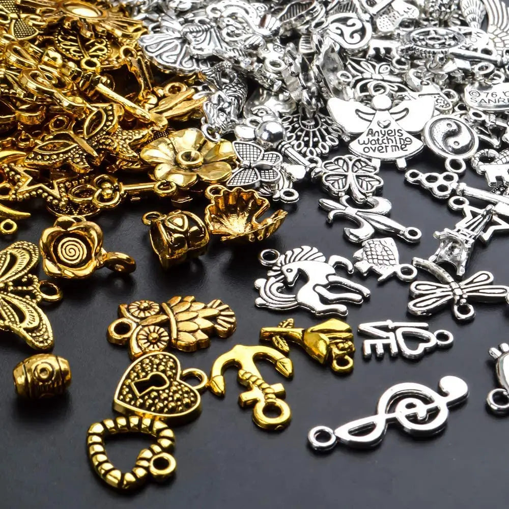 200pcs Vintage Charms Tibetan Alloy Pendant for Jewelry Making