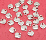 200pcs Antique Silver Tiny Heart Charms Pendant 8x7mm