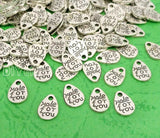 200pcs Antique Tibetan Silver You Charms Pendant 11x8mm