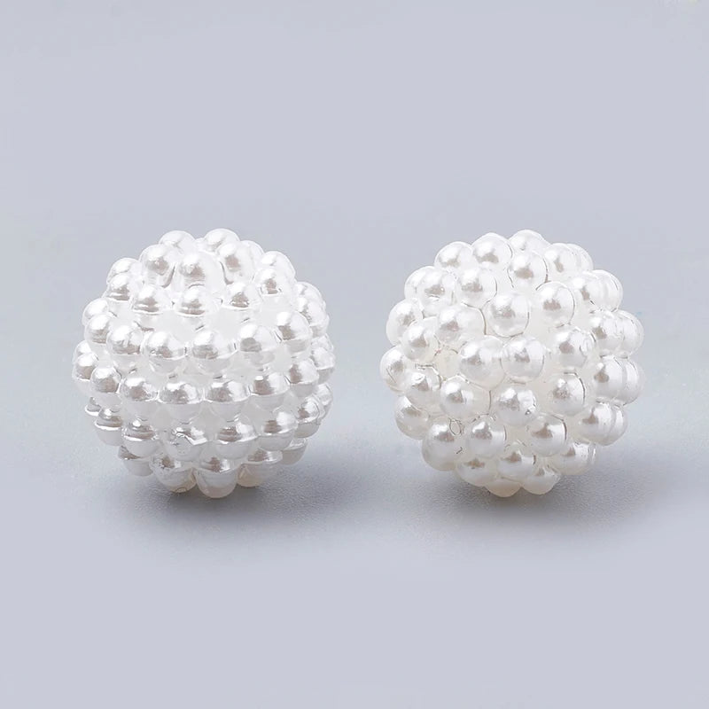 200pcs 10mm Acrylic Pearl Beads Round DIY Necklace Jewelry Making