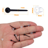 200 Plastic Ball Earring Posts with Backs for Sensitive Ears