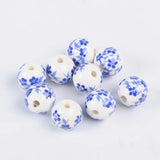 200pc Printed Porcelain Beads 12mm Jewelry Making DIY Supplies