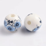 200pc Printed Porcelain Beads 12mm Jewelry Making DIY Supplies