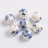 200pc Printed Porcelain Beads 12mm Jewelry Making DIY Supplies