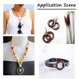 200pcs Coconut Linking Rings for DIY Necklace Bracelet