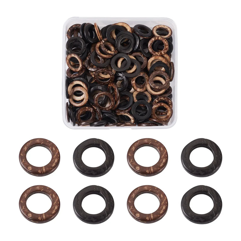 200pcs Coconut Linking Rings for DIY Necklace Bracelet