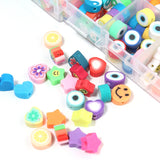 200pcs Polymer Clay Beads Set Spacer Beads Kit for DIY Jewelry