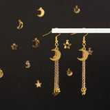 200pcs Golden Sky Theme Stainless Steel Charms for DIY Jewelry Making