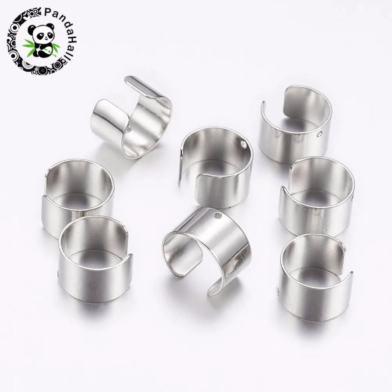 200pcs Brass Ear Clip Cuff No Piercing-Clip On Wrap Earrings Metal