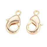 200pcs Brass Lobster Claw Clasps Hook Jewelry Making Supplies 12x7x2.5mm