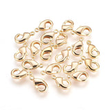 200pcs Brass Lobster Claw Clasps Hook Jewelry Making Supplies 12x7x2.5mm