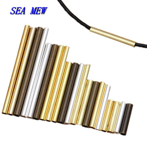 200pcs Brass Tube 10mm-30mm Metal Long Tube Cylinder Straight Tube Beads