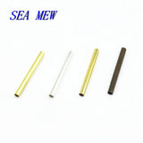 200pcs Brass Tube 10mm-30mm Metal Long Tube Cylinder Straight Tube Beads