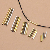 200pcs Brass Tube 10mm-30mm Metal Long Tube Cylinder Straight Tube Beads