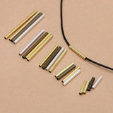 200pcs Brass Tube 10mm-30mm Metal Long Tube Cylinder Straight Tube Beads