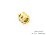 200pcs Brass Square Spacer Beads 3.2x3mm Raw Brass Findings R074