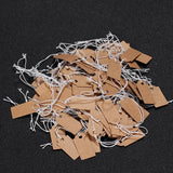 200pcs Brown Paper Hanging Cards Pendant Labels With String