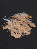 200pcs Brown Paper Hanging Cards Pendant Labels With String