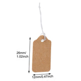 200pcs Brown Paper Hanging Cards Pendant Labels With String