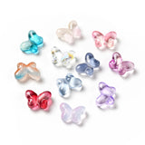 200pcs Butterfly Glass Charms Beads for Jewelry Making